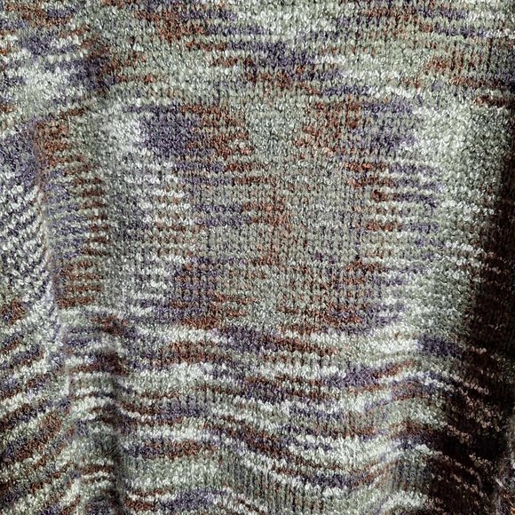 Chloe K Hi-Lo Multi Colored Boxy Poncho Sweater Size XL - Picture 9 of 12